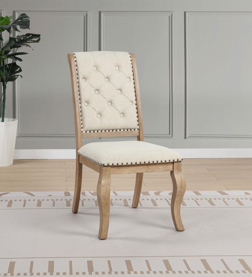 Brockway Upholstered Dining Chair Barley Brown (Set of 2)-zoom-2