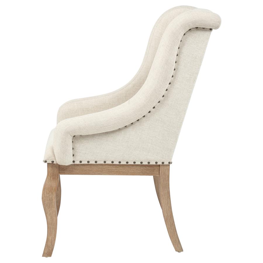 Brockway Upholstered Arm Chair Barley Brown (Set of 2)-zoom-6