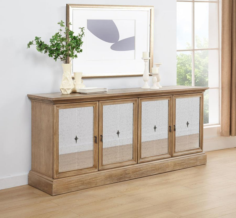 Brockway 4-door Dining Sideboard Buffet Cabinet Barley Brown-zoom-
