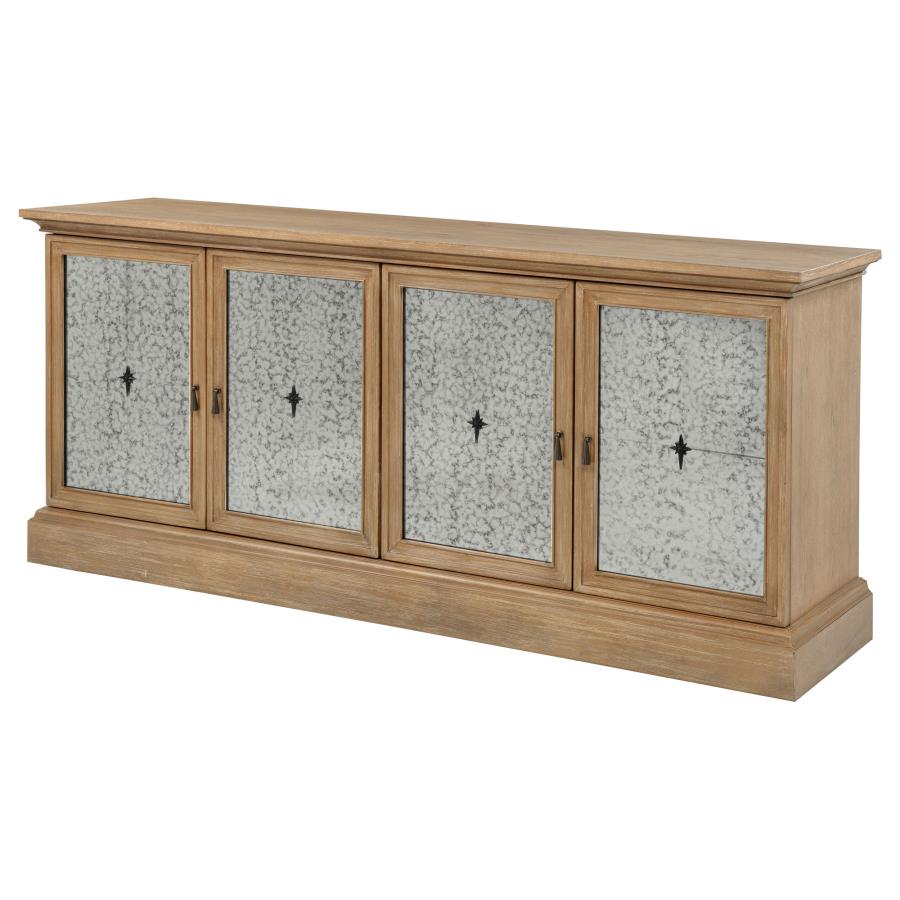 Brockway 4-door Dining Sideboard Buffet Cabinet Barley Brown-5