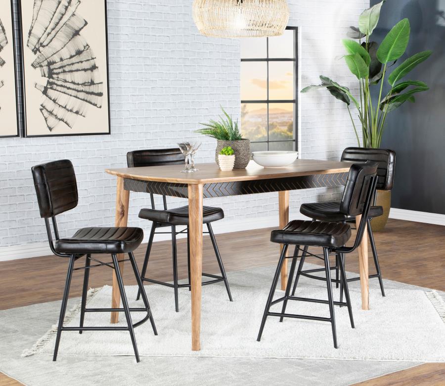 Partridge 5-piece Counter Dining Set Sheesham and Espresso-1