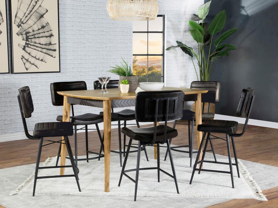 Partridge 7-piece Counter Dining Set Sheesham and Espresso-1