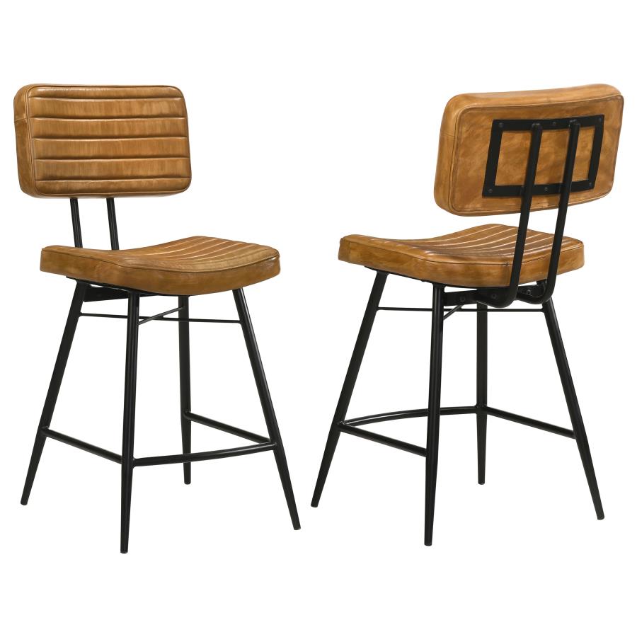 Partridge Leather Counter Chair Antique Camel (Set of 2)-zoom-1