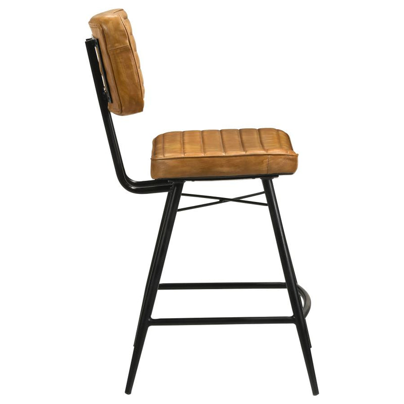 Partridge Leather Counter Chair Antique Camel (Set of 2)-zoom-