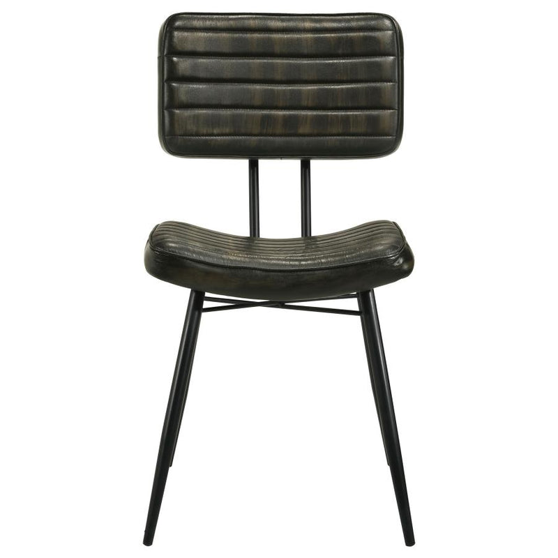 Misty Leather Upholstered Dining Chair Espresso (Set of 2)-zoom-