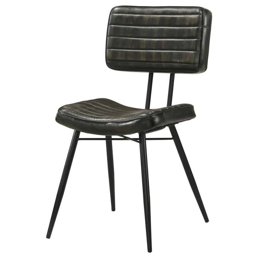 Misty Leather Upholstered Dining Chair Espresso (Set of 2)-zoom-5