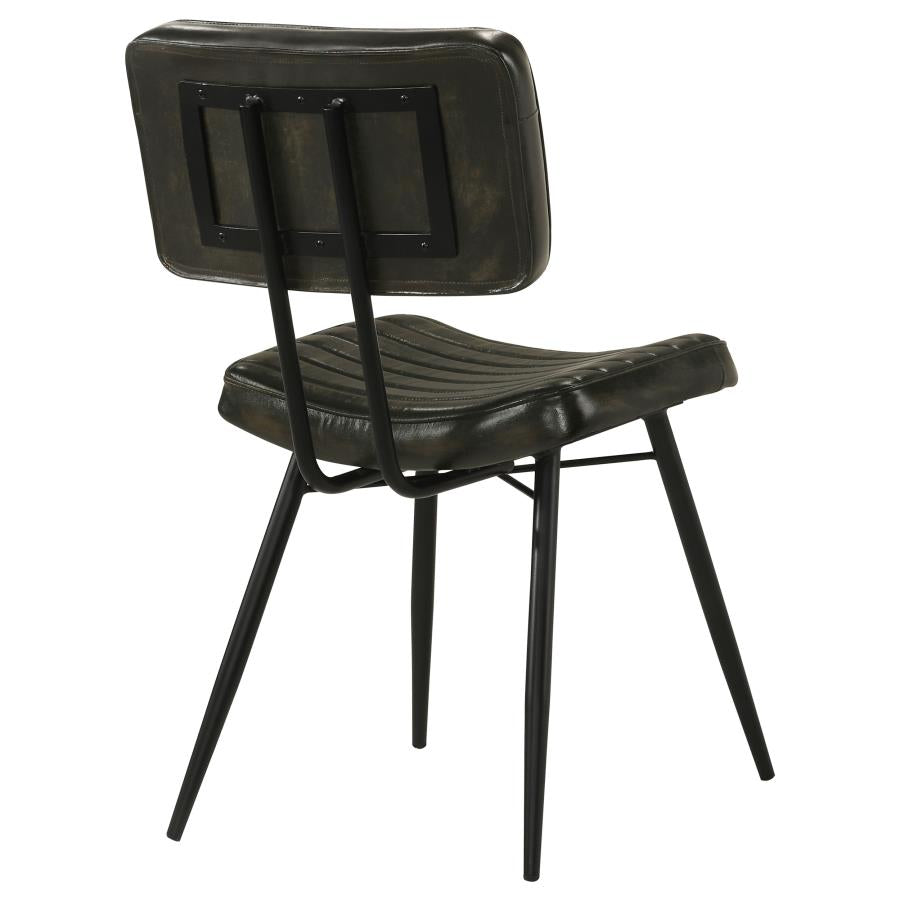 Misty Leather Upholstered Dining Chair Espresso (Set of 2)-zoom-8