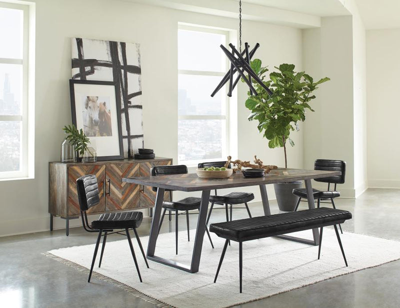 Misty Leather Upholstered Dining Chair Espresso (Set of 2)-zoom-