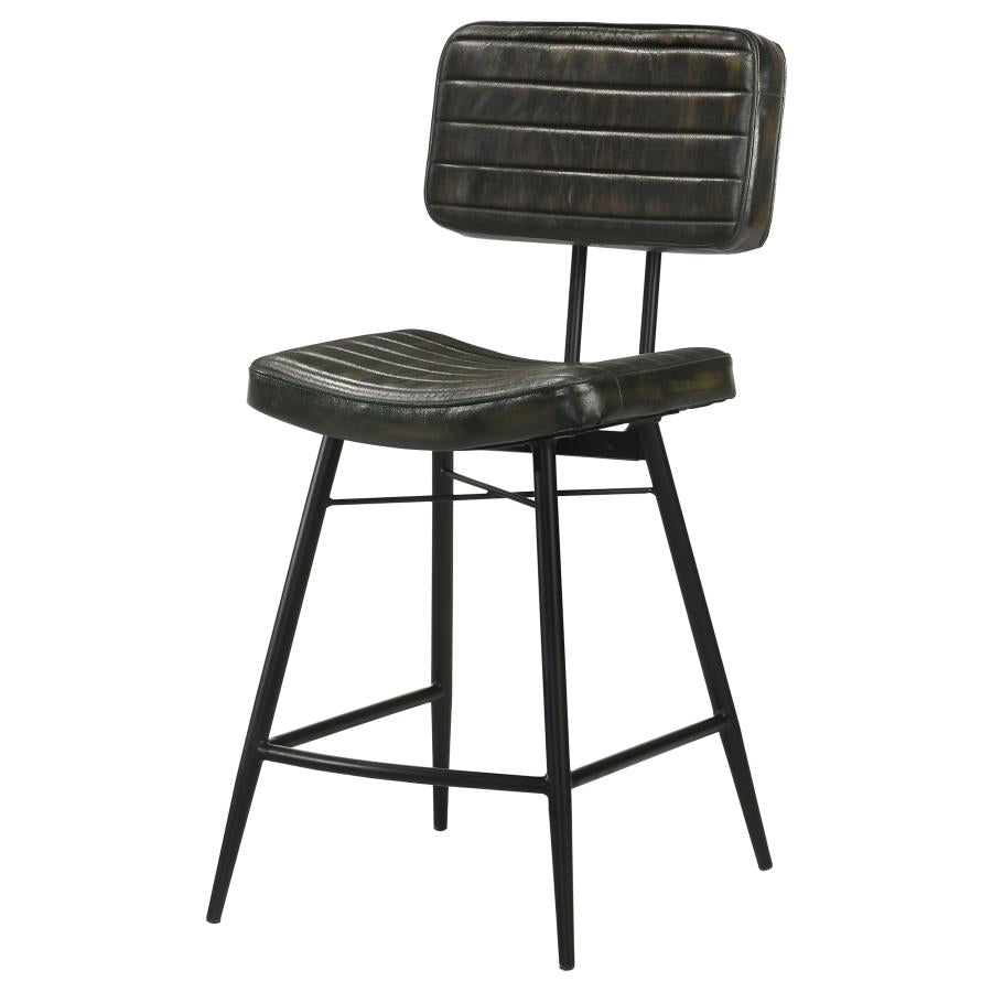 Partridge Leather Counter Chair Antique Espresso (Set of 2)-zoom-5