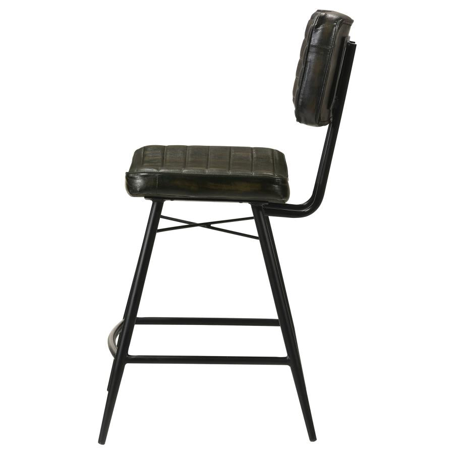 Partridge Leather Counter Chair Antique Espresso (Set of 2)-6