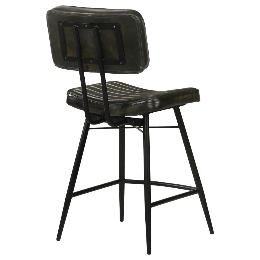Partridge Leather Counter Chair Antique Espresso (Set of 2)-zoom-8