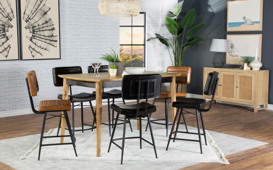 Partridge Leather Counter Chair Antique Espresso (Set of 2)-12