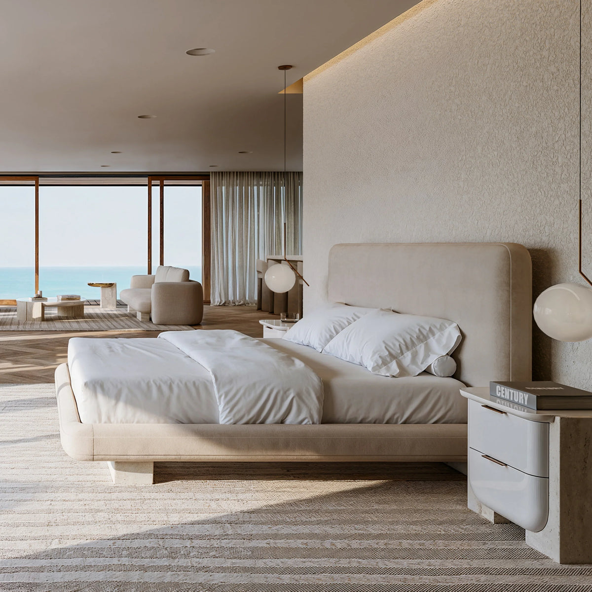 Caracole Overlap Bed – angle view – Lusso Furniture Miami