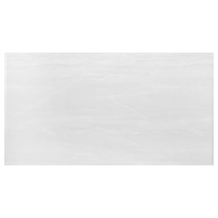 Kerwin Rectangular 71-inch Stone Top Dining Table White-zoom-5