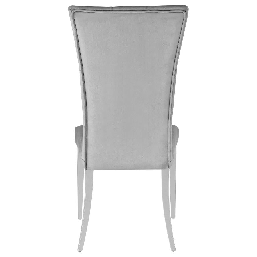 Kerwin Velvet Upholstered Dining Side Chair Grey (Set of 2)-zoom-8