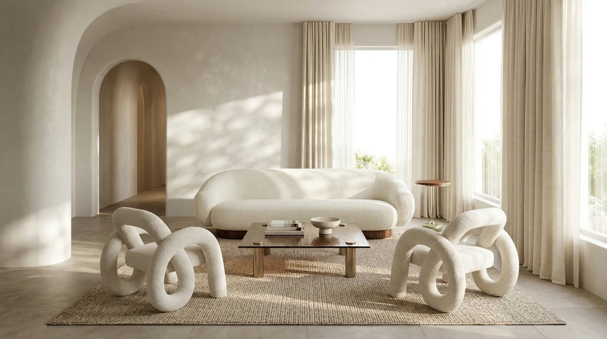 Caracole Smoosh Sofa – angle view – Lusso Furniture Miami