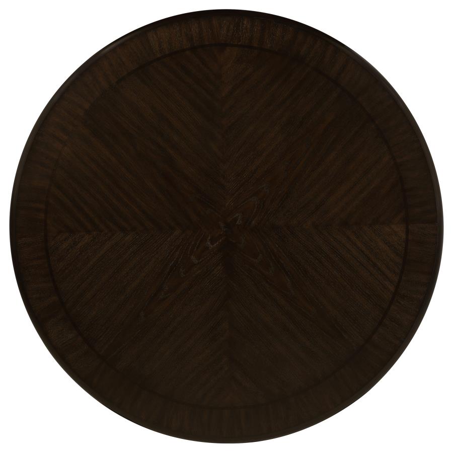 Twyla 5-piece 60-inch Round Wood Dining Table Set Dark Cocoa-zoom-5