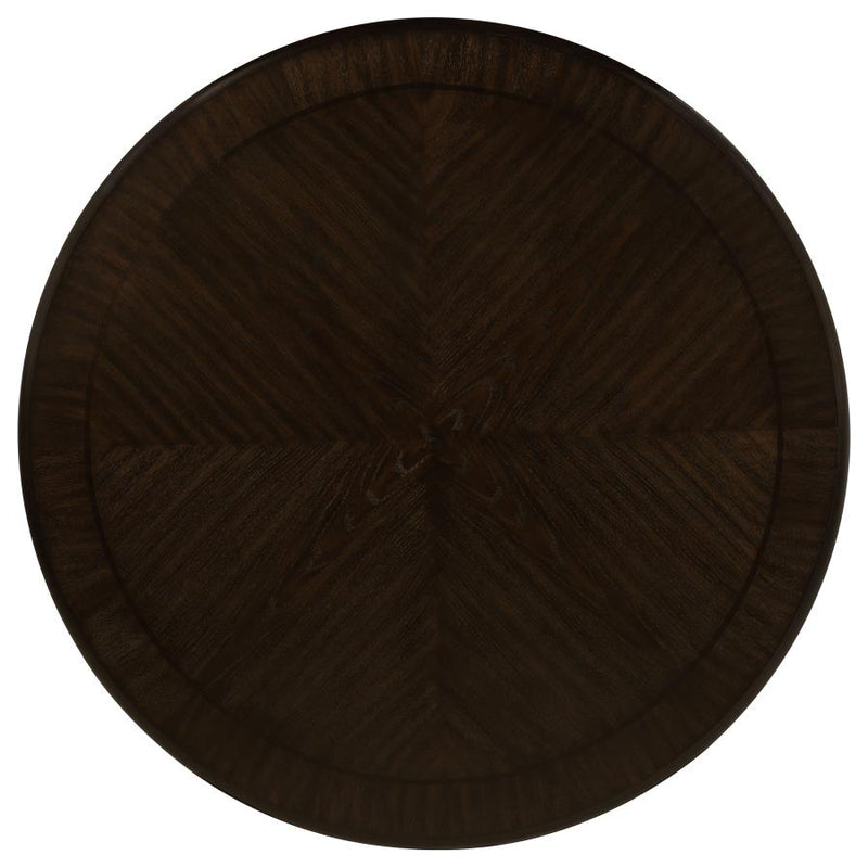 Twyla 5-piece 60-inch Round Wood Dining Table Set Dark Cocoa-zoom-