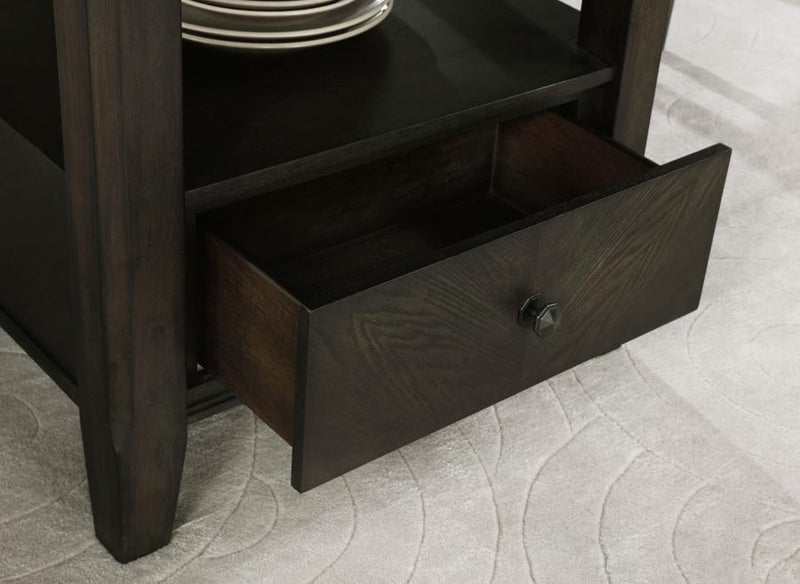 Twyla 5-piece 60-inch Round Wood Dining Table Set Dark Cocoa-zoom-