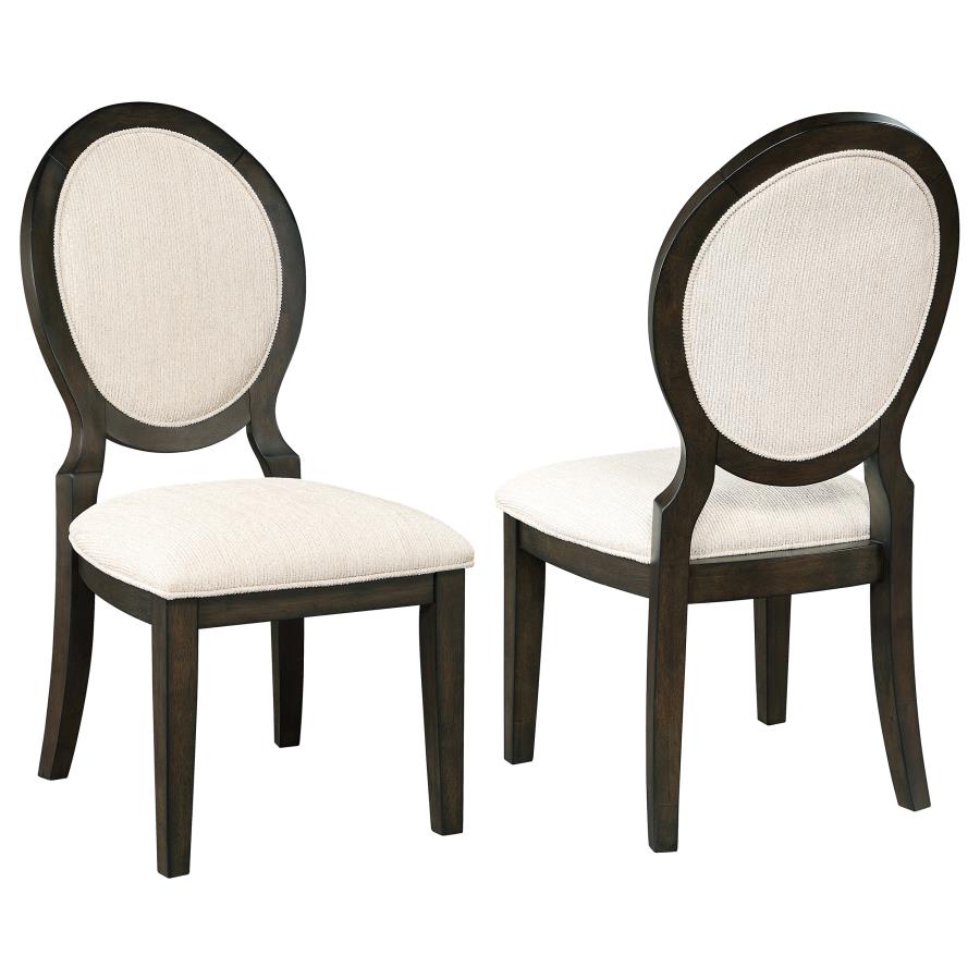 Twyla Oval Back Dining Side Chair Dark Cocoa (Set of 2)-zoom-1