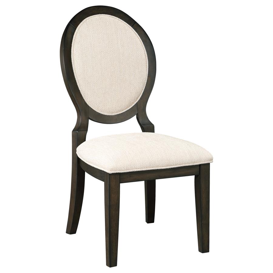 Twyla Oval Back Dining Side Chair Dark Cocoa (Set of 2)-zoom-3