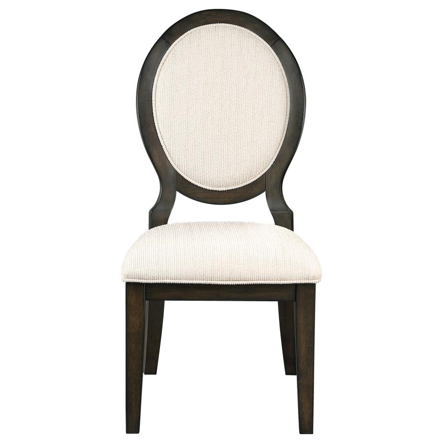 Twyla Oval Back Dining Side Chair Dark Cocoa (Set of 2)-4