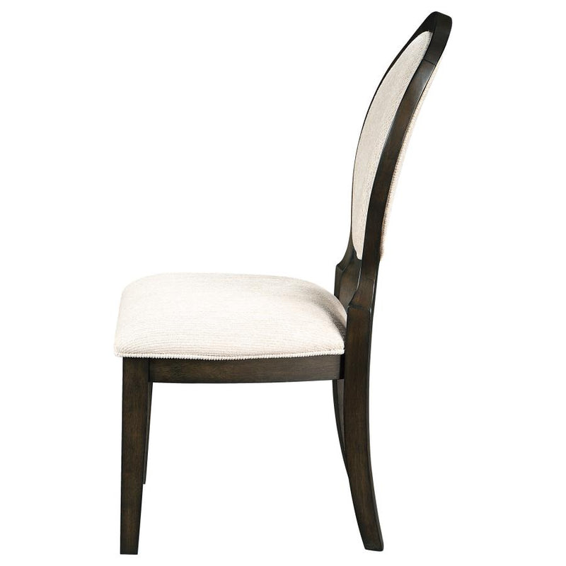 Twyla Oval Back Dining Side Chair Dark Cocoa (Set of 2)-zoom-