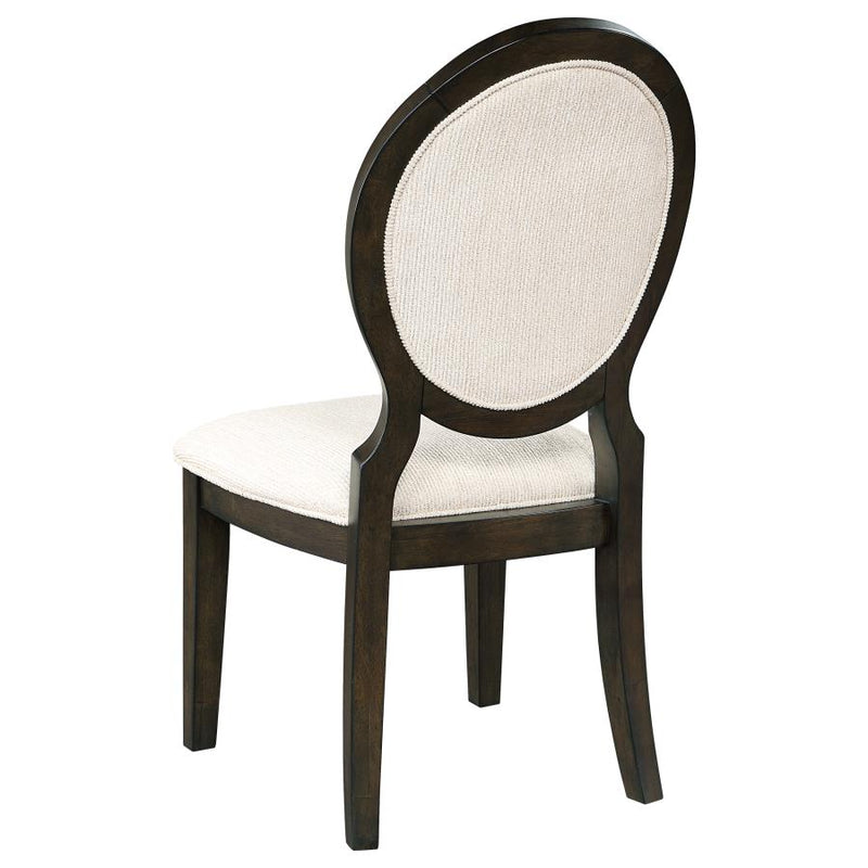 Twyla Oval Back Dining Side Chair Dark Cocoa (Set of 2)-zoom-