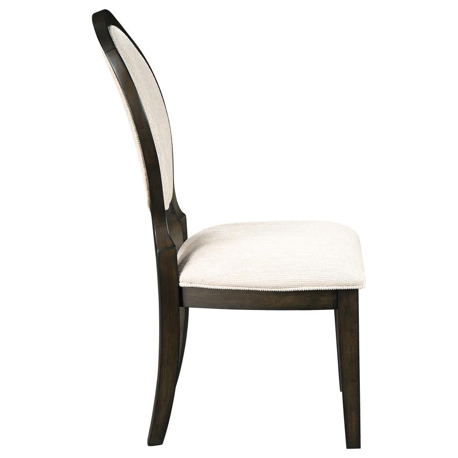 Twyla Oval Back Dining Side Chair Dark Cocoa (Set of 2)-9