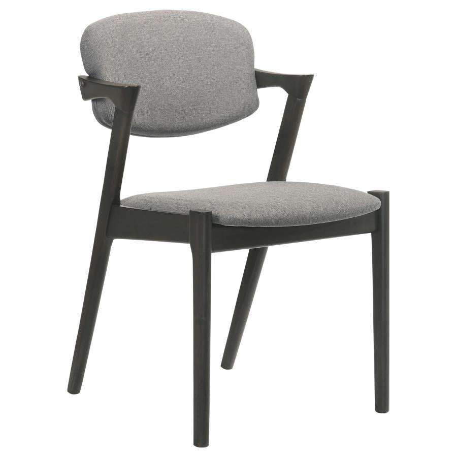 Stevie Padded Wood Dining Arm Chair Black (Set of 2)-3