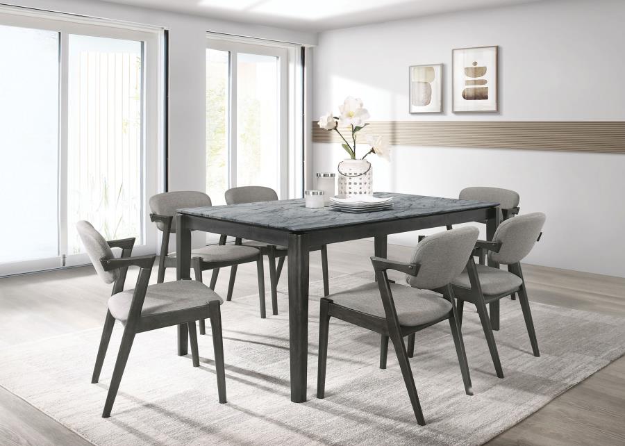 Stevie Padded Wood Dining Arm Chair Black (Set of 2)-zoom-14