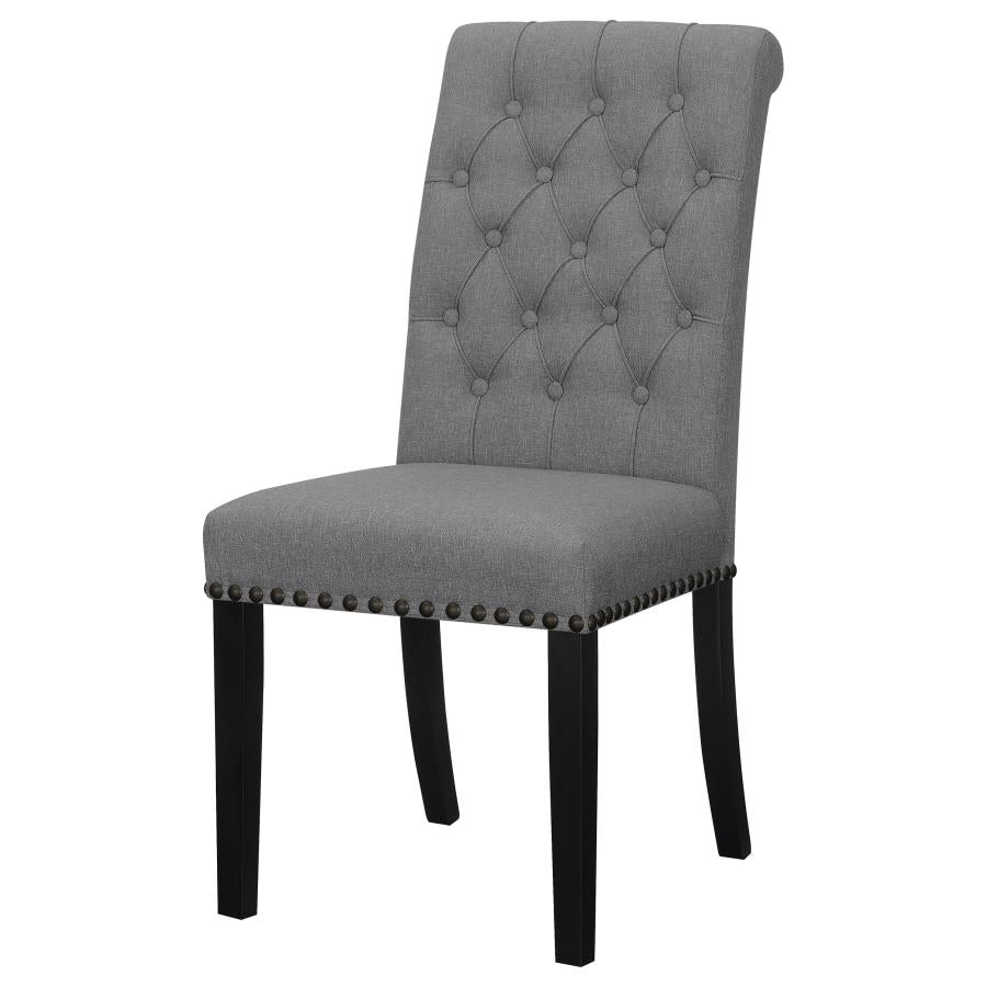 Alana Fabric Upholstered Dining Side Chair Grey (Set of 2)-zoom-5