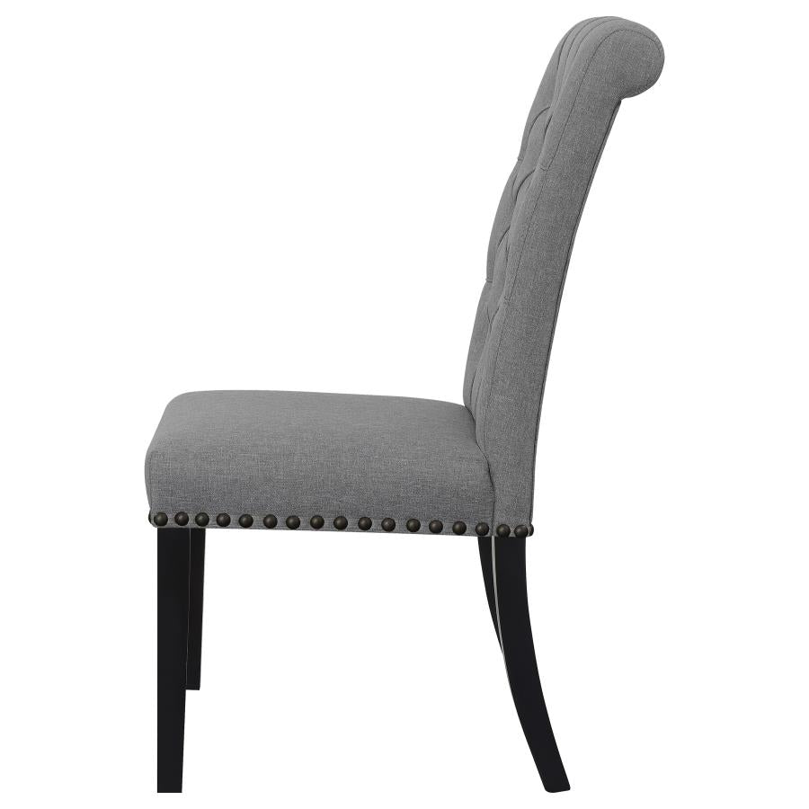 Alana Fabric Upholstered Dining Side Chair Grey (Set of 2)-6