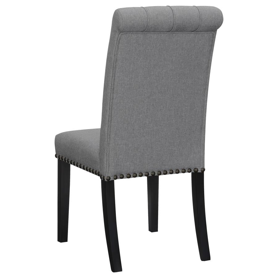 Alana Fabric Upholstered Dining Side Chair Grey (Set of 2)-zoom-7