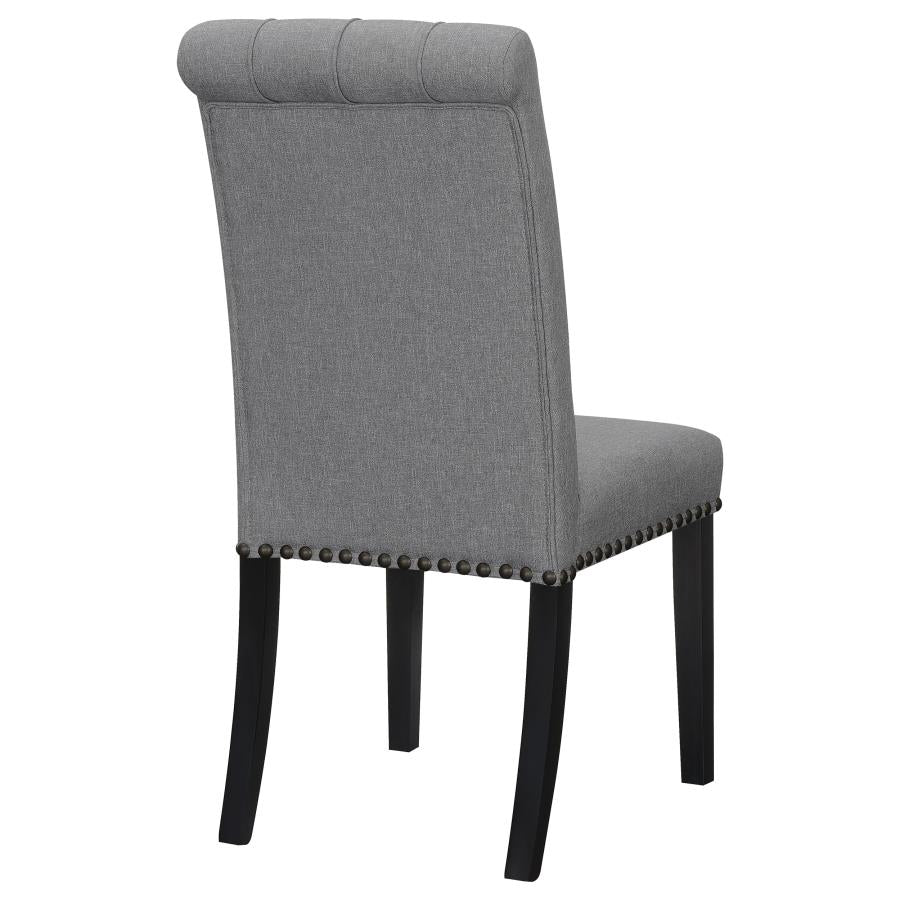 Alana Fabric Upholstered Dining Side Chair Grey (Set of 2)-8