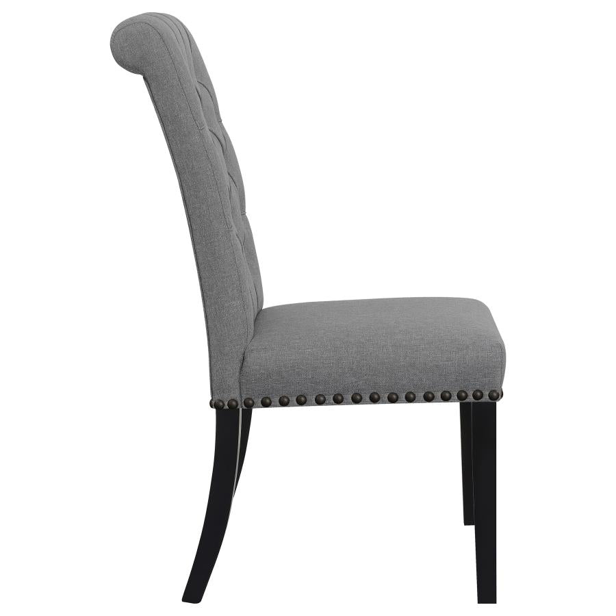 Alana Fabric Upholstered Dining Side Chair Grey (Set of 2)-zoom-9