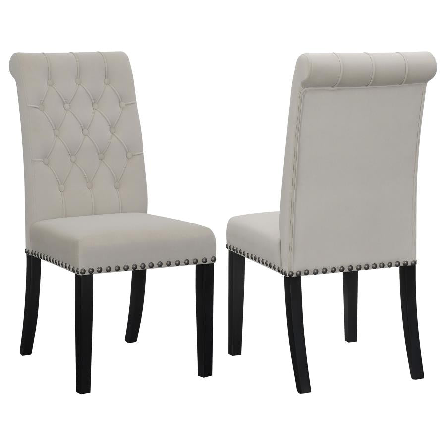 Alana Velvet Upholstered Dining Side Chair Sand (Set of 2)-1