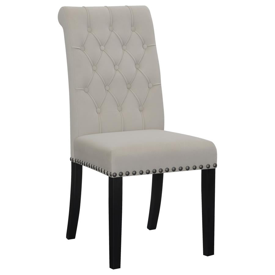 Alana Velvet Upholstered Dining Side Chair Sand (Set of 2)-zoom-3