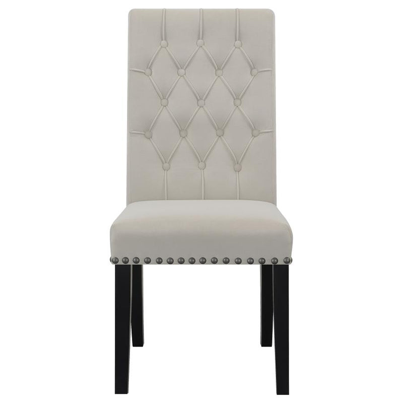 Alana Velvet Upholstered Dining Side Chair Sand (Set of 2)-zoom-