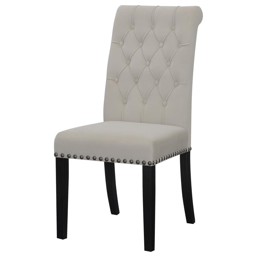 Alana Velvet Upholstered Dining Side Chair Sand (Set of 2)-5