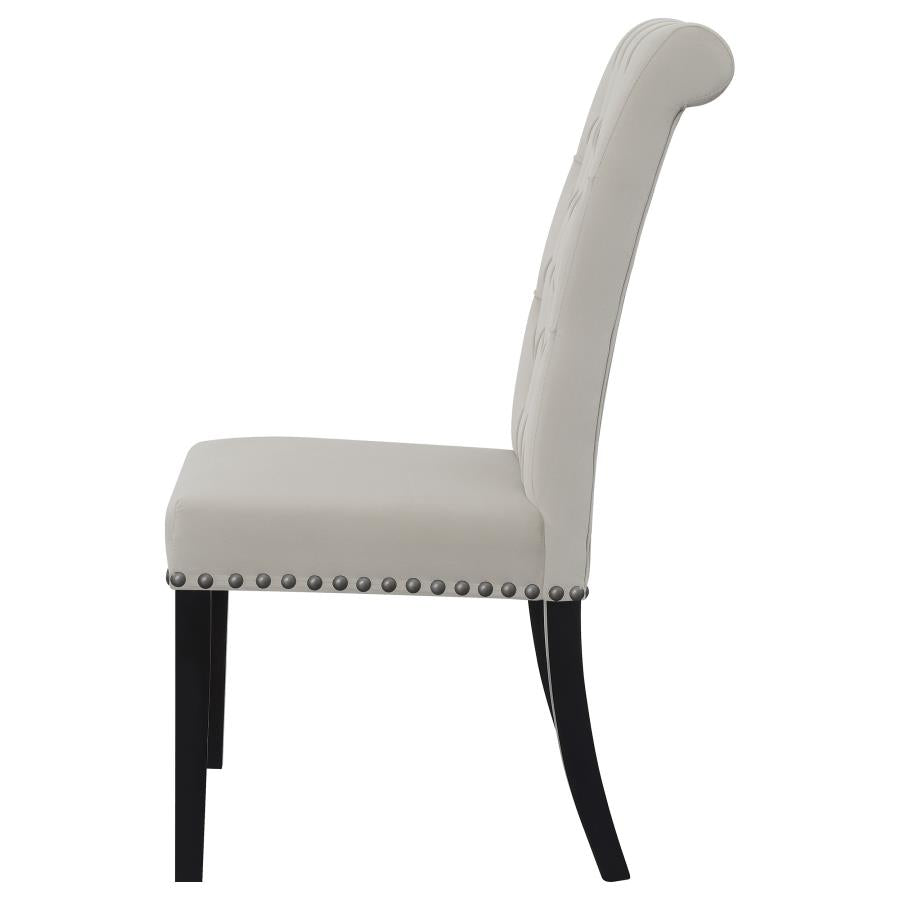 Alana Velvet Upholstered Dining Side Chair Sand (Set of 2)-6