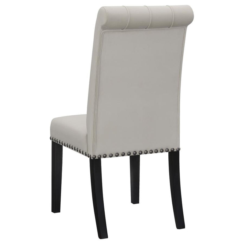 Alana Velvet Upholstered Dining Side Chair Sand (Set of 2)-zoom-
