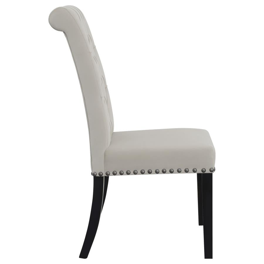 Alana Velvet Upholstered Dining Side Chair Sand (Set of 2)-zoom-9