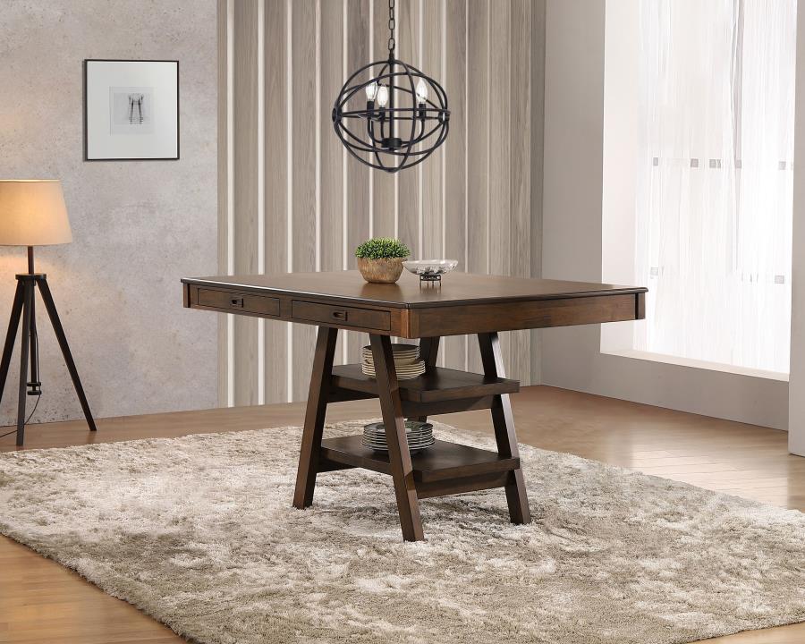 Dewey Rectangular 60-inch Counter Height Dining Table Walnut-2