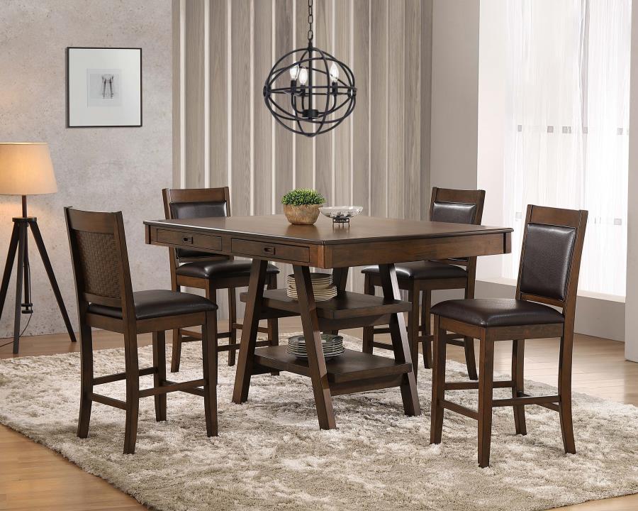 Dewey Rectangular 60-inch Counter Height Dining Table Walnut-zoom-10