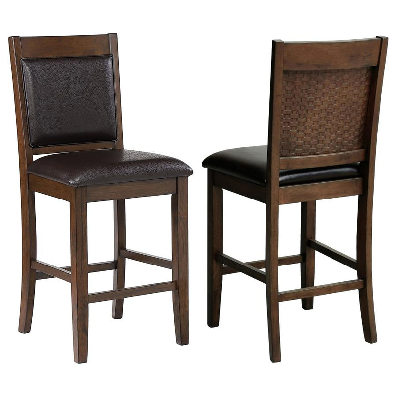 Dewey Upholstered Counter Chair Walnut (Set of 2)-zoom-
