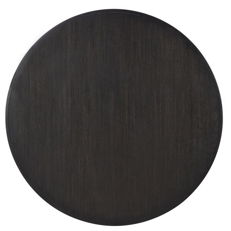 Leandro 7-piece Round Dining Table Set Burnished Black-6