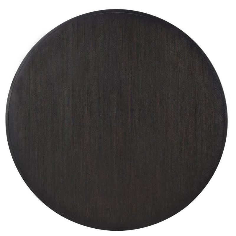 Leandro 7-piece Round Dining Table Set Burnished Black-zoom-