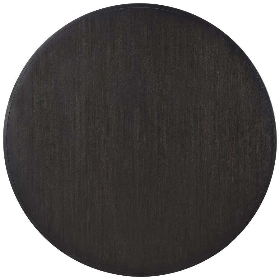 Leandro 60-inch Round Dining Table Burnished Black-zoom-5