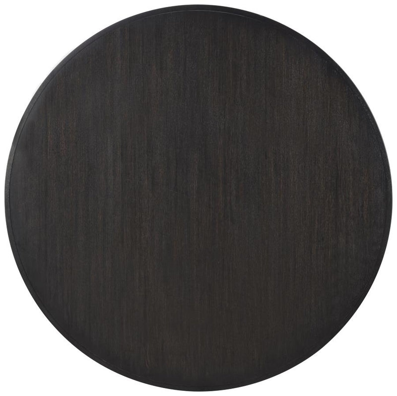 Leandro 60-inch Round Dining Table Burnished Black-zoom-